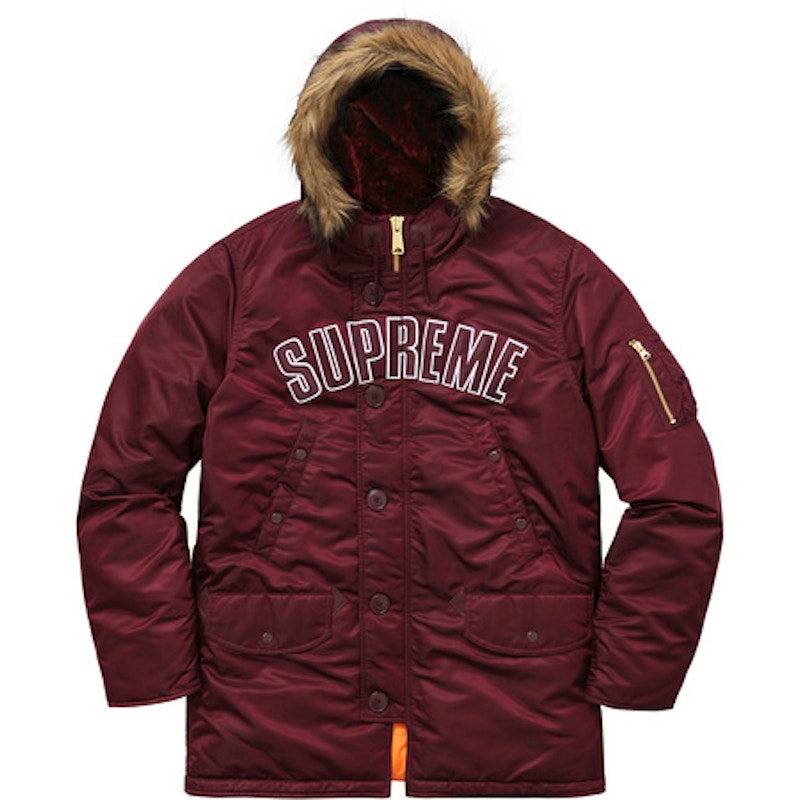 Supreme Arc Logo N3B Parka Navy Men's - FW16 - US