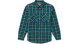 Supreme Arc Logo Quilted Flannel Shirt Green