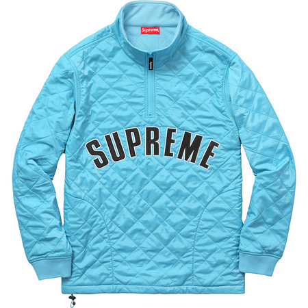 Supreme Arc Logo Quilted Half Zip Pullover Light Blue - SS17 Uomo - IT