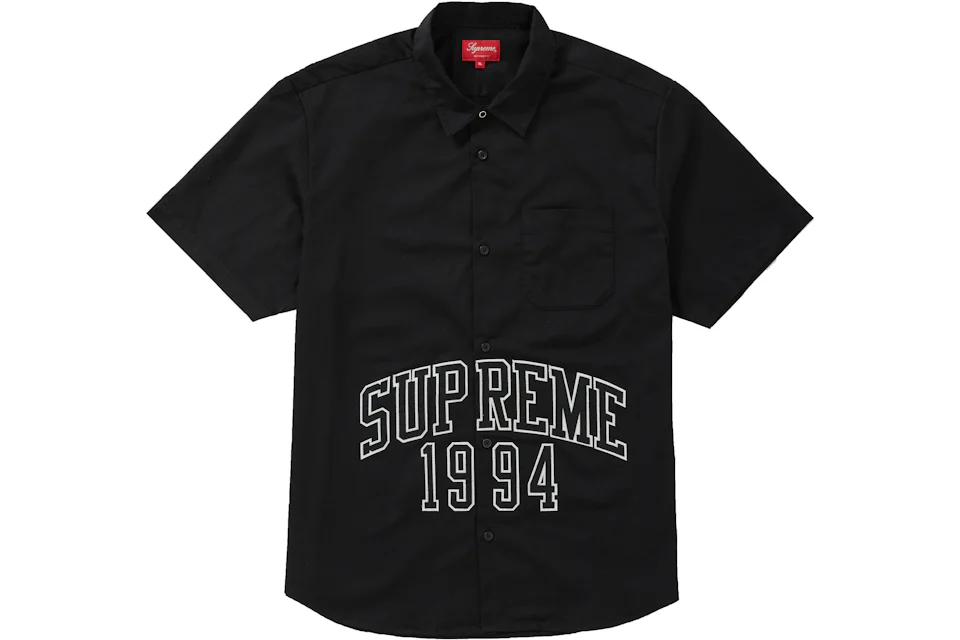 Supreme Arc Logo S/S Work Shirt Black