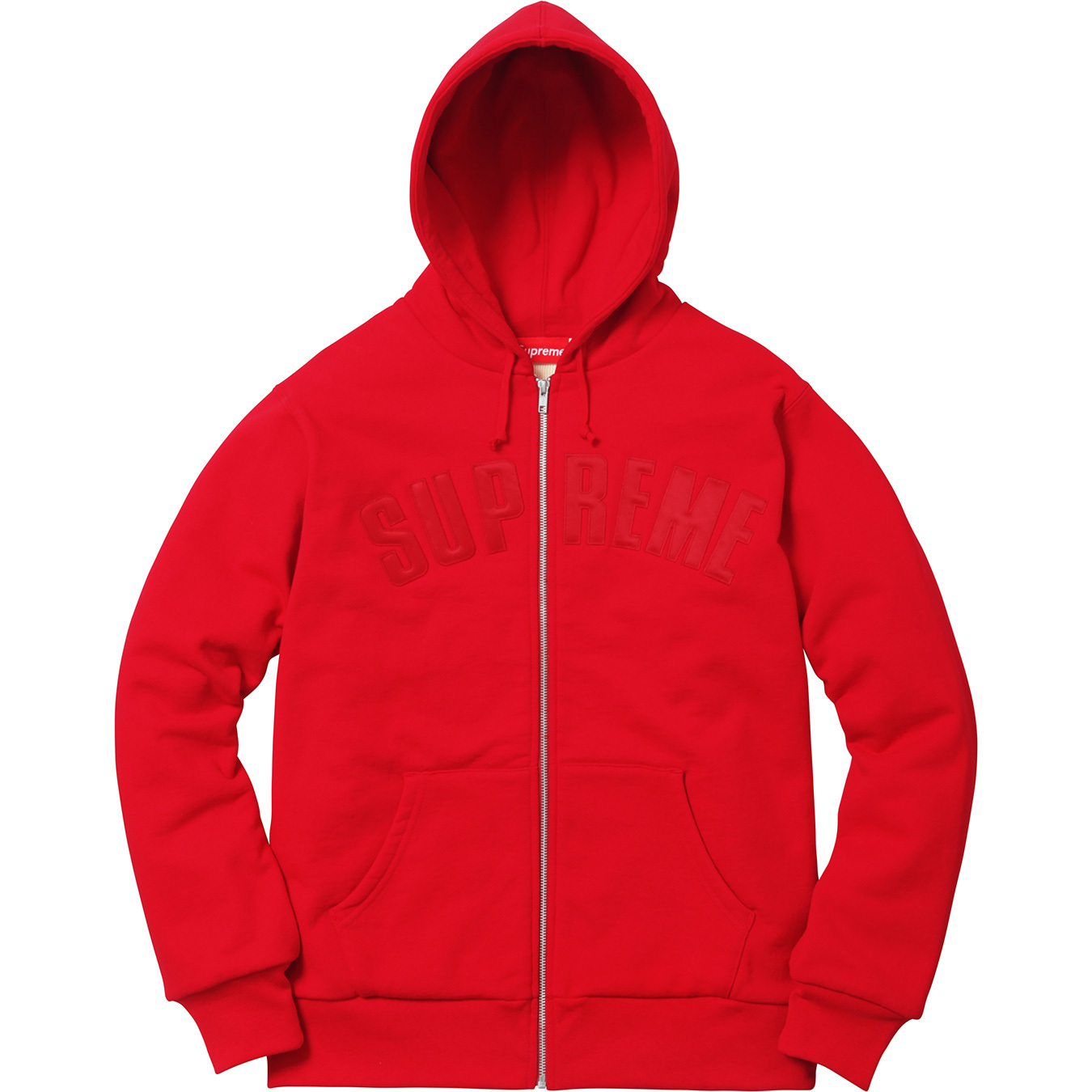 Supreme Arc Logo Thermal Zip Up Sweatshirt Red - FW17 - US