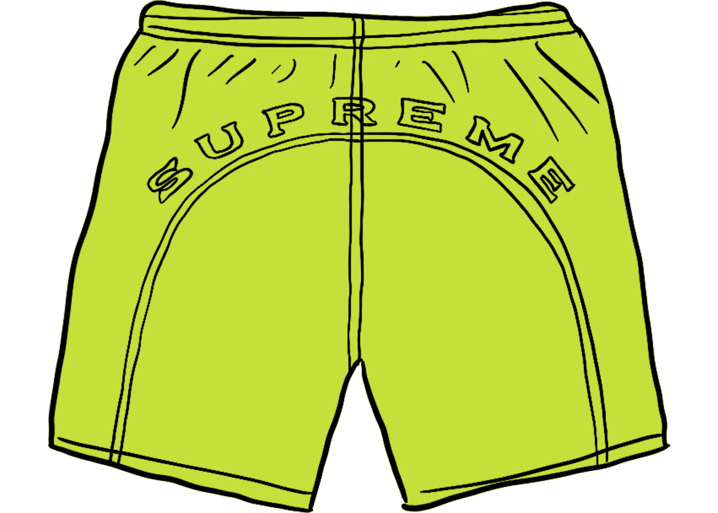 Supreme Arc Logo Water Short (SS20) Lime Men's - SS20 - US