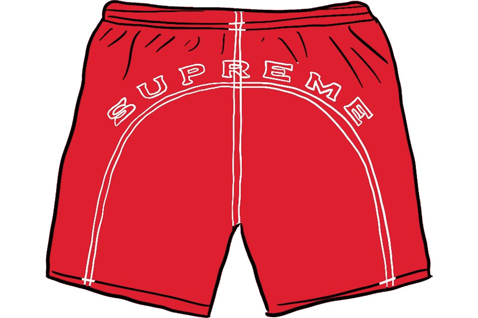 Supreme Arc Logo Water Short (SS20) Red Men's - SS20 - GB