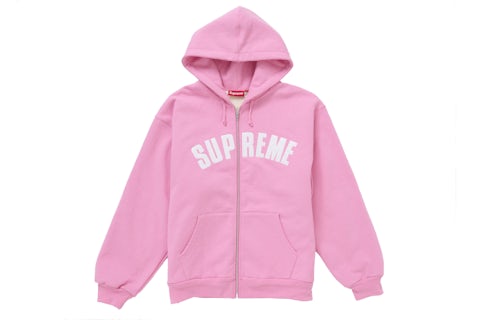Arc Thermal Zip Up Hooded Sweatshirt Pink Men's FW24 US