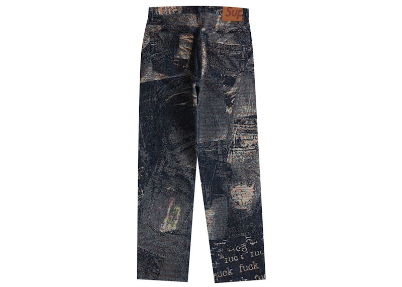 Supreme Archive Denim Jacquard Regular Jean Blue メンズ - SS23 - JP