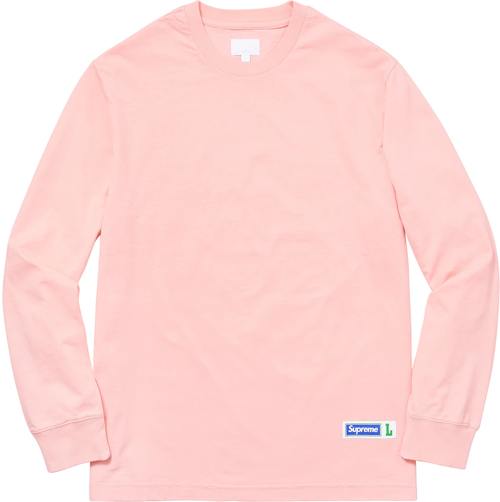 Supreme Athletic Label L/S Top Pink - FW17 - US