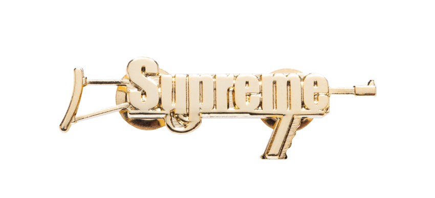 Supreme SS17 Automatic Rifle Gun Pin Keychain Key Chain  Box Logo DS SOLDOUT 