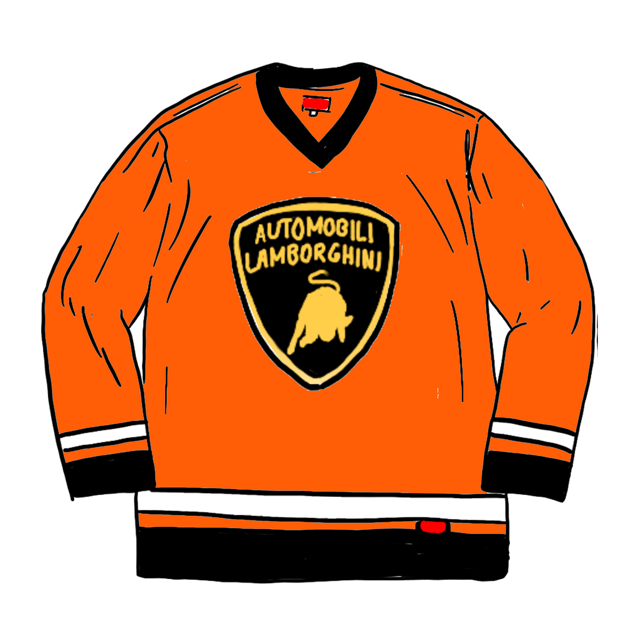 Supreme Automobili Lamborghini Hockey Jersey Orange Men's - SS20 - US