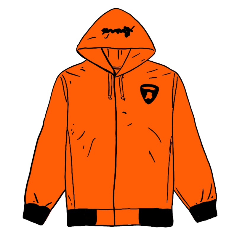 Supreme Automobili Lamborghini Hooded Work Jacket Orange Men's