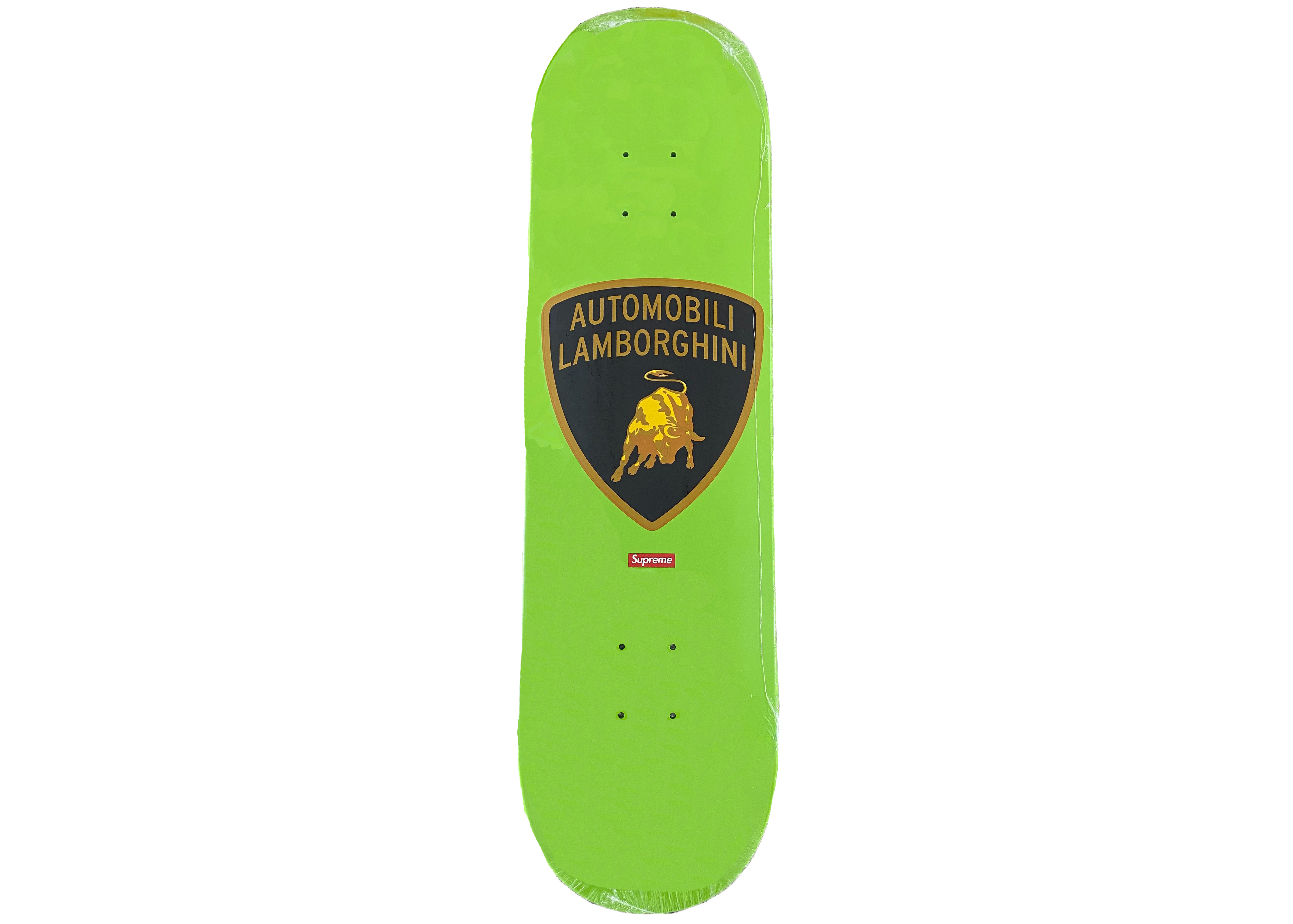 supreme  lamborghini skateboard lime