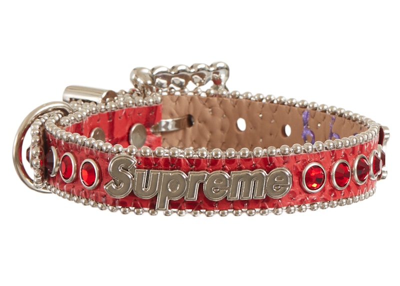 Supreme B.B. Simon Studded Dog Collar Red - SS22 - JP