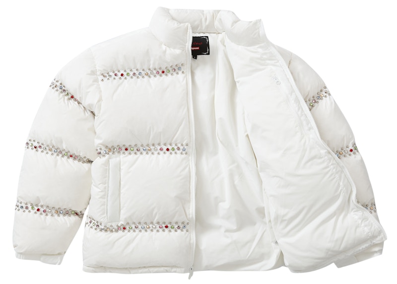 Supreme B.B. Simon Studded Puffer Jacket White Men's - SS22 - US