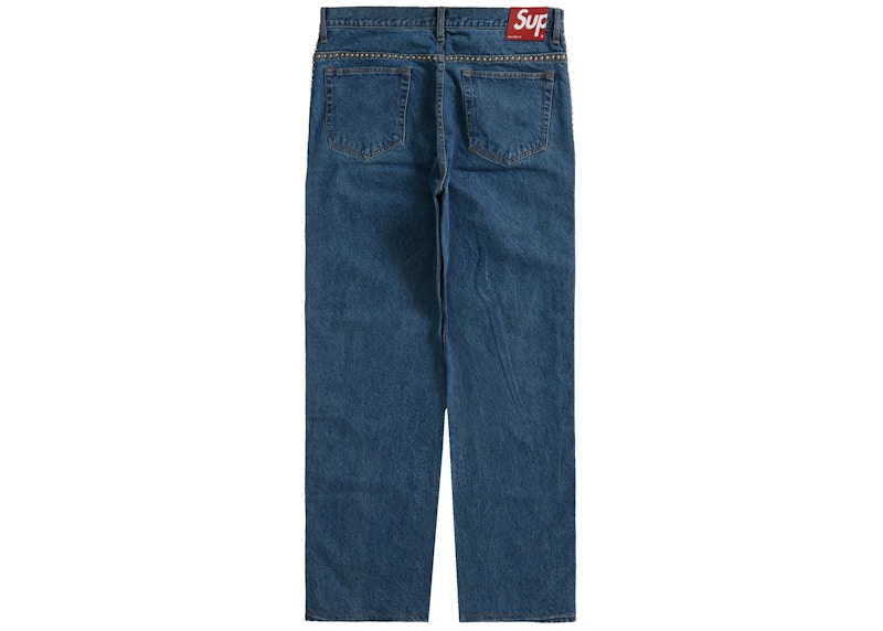 Supreme B.B. Simon Studded Regular Jean Blue Men's - SS22 - US