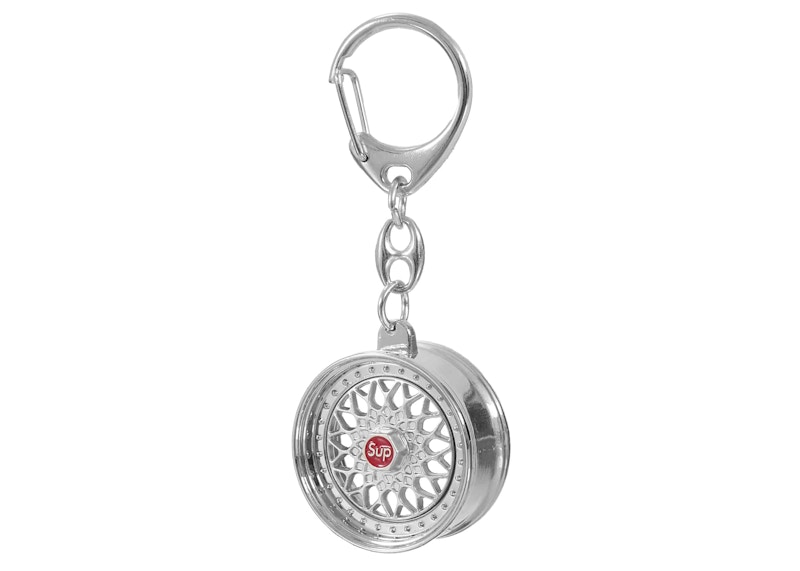 SUPREME Pre-owned Bbs Rs Rim Keychain In Silver