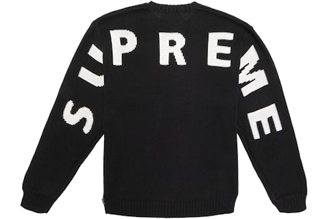 Supreme Back Logo Sweater Black Men's SS20 US - Main Image