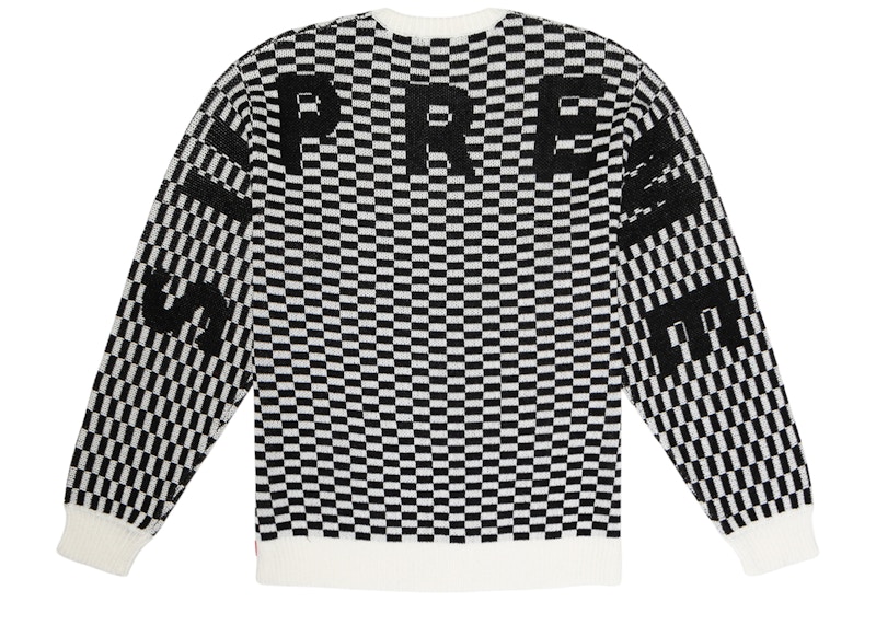 supreme Back Logo Sweater M Checkerboard | www.innoveering.net