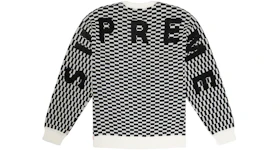 Supreme Back Logo Sweater Checkerboard