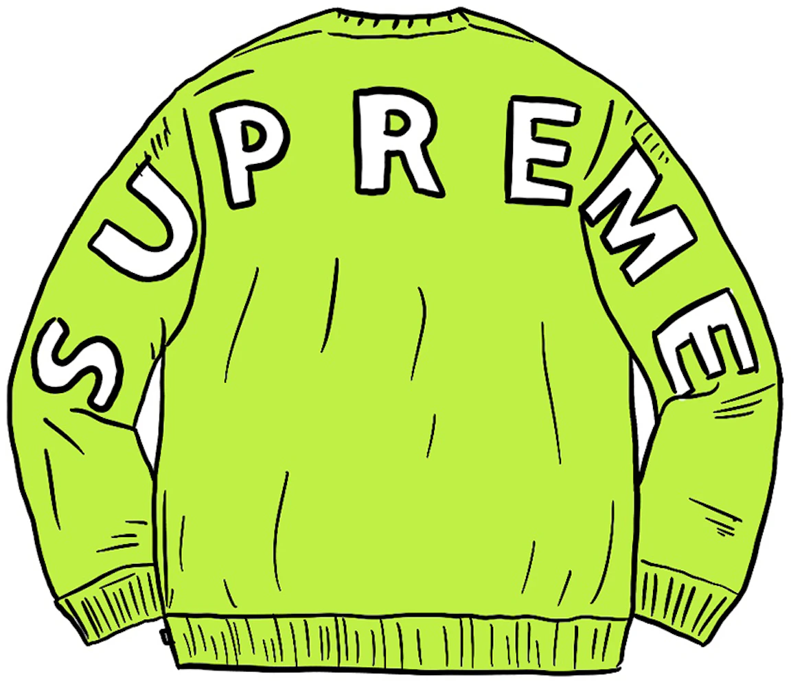 Supreme Kanji Logo Crewneck Bright Green