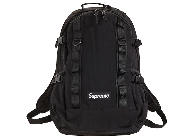 新品 supreme tote back pack black