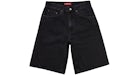 Supreme Pantalón Corto Baggy Denim Negro