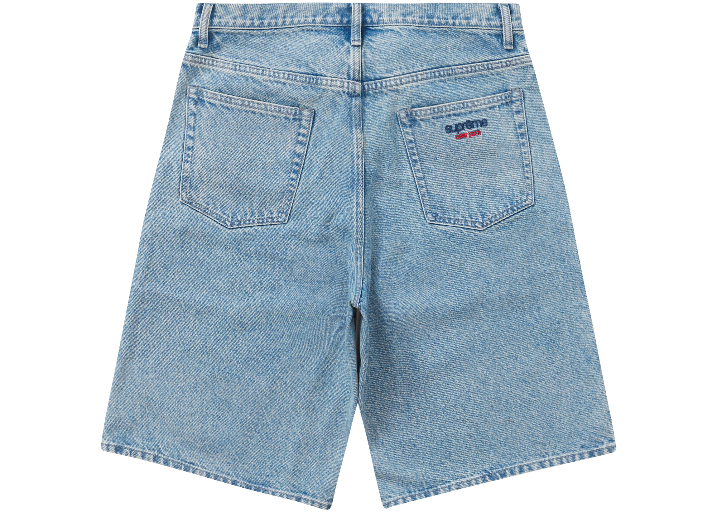 Bigdude 3/4 Length Denim Shorts Mid Wash | BigDude