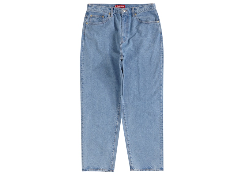 supreme baggy jean 30 washed blue-