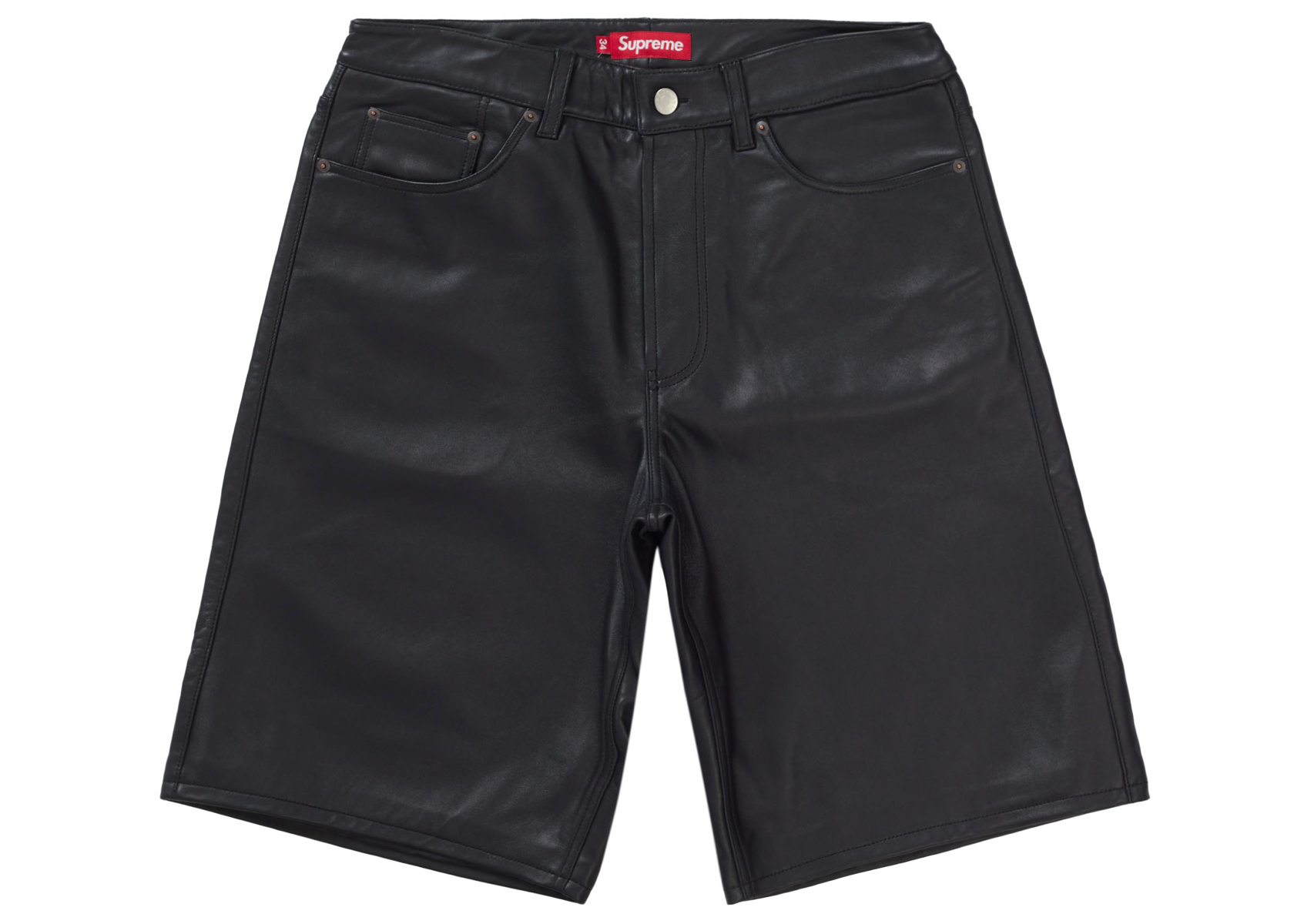 Supreme Baggy Leather Short Black メンズ - SS24 - JP