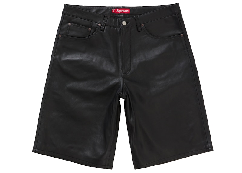 贅沢品 Black (SS25) Short Leather Baggy Supreme Men's US - SS25 - パンツ