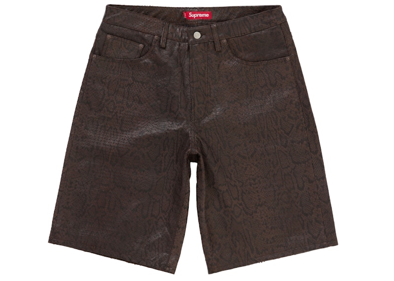 Supreme Baggy Leather Short (SS25) Brown メンズ - SS25 - JP