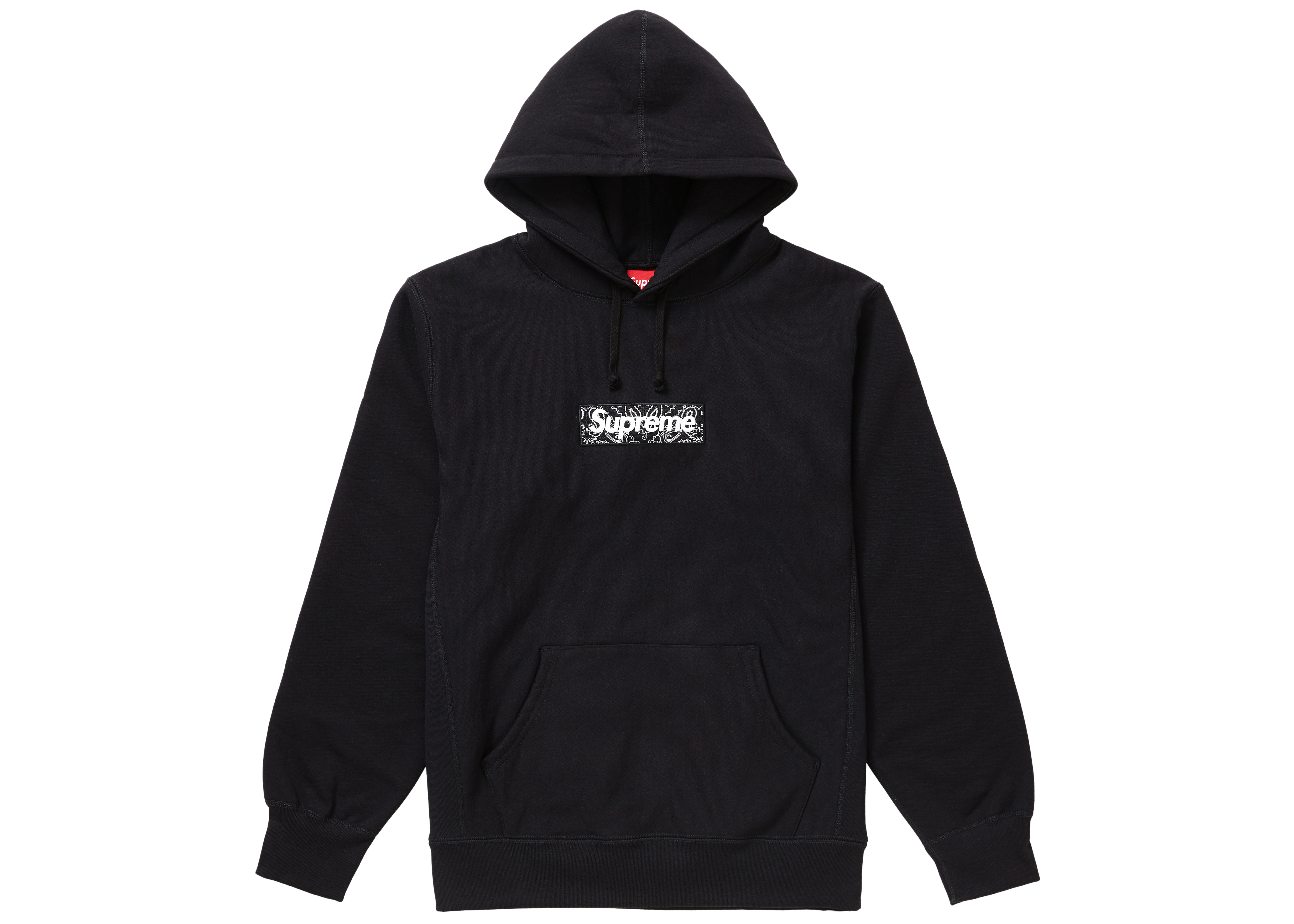 Supreme Bandana Box Logo Hooded Sweatshirt Black - FW19 メンズ - JP