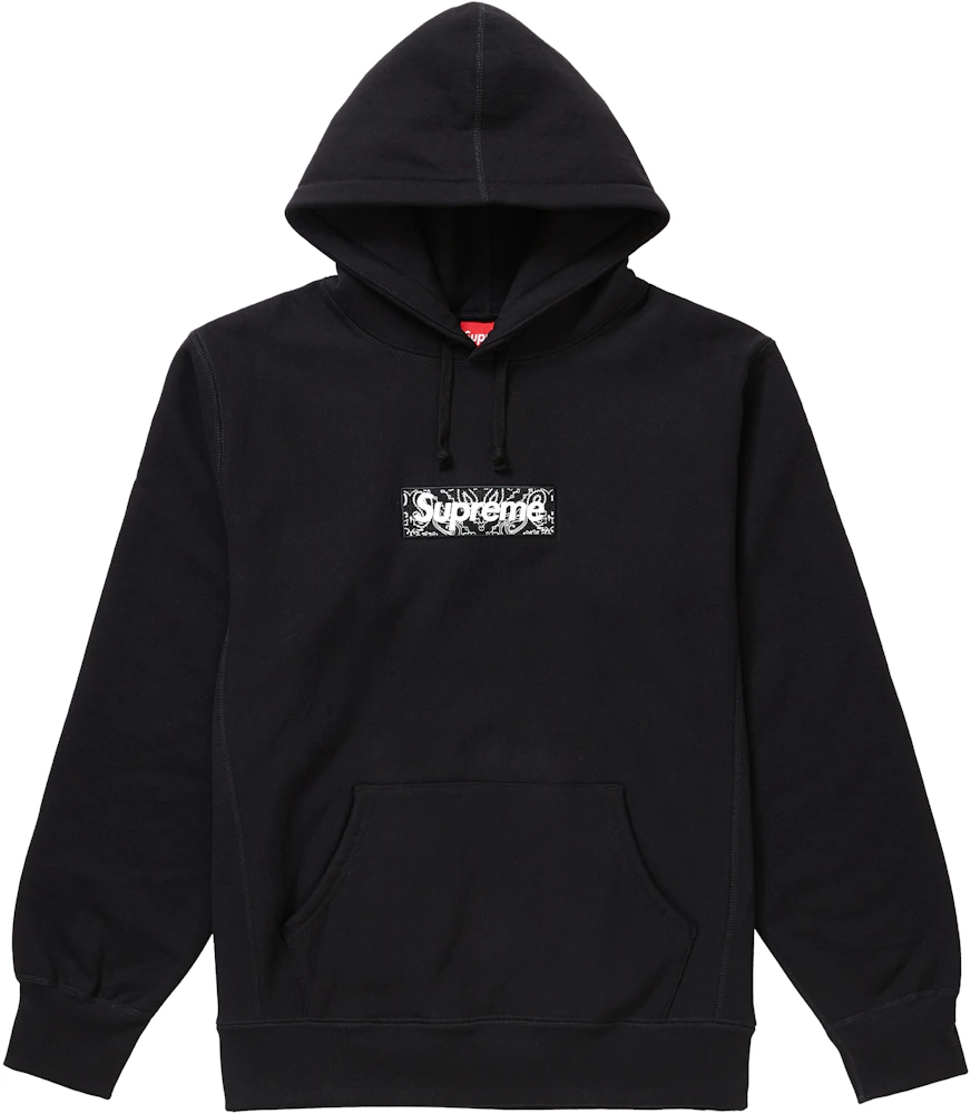 ⭐️ Supreme Bandana Box Logo Hoodie Black Size Medium ⭐️