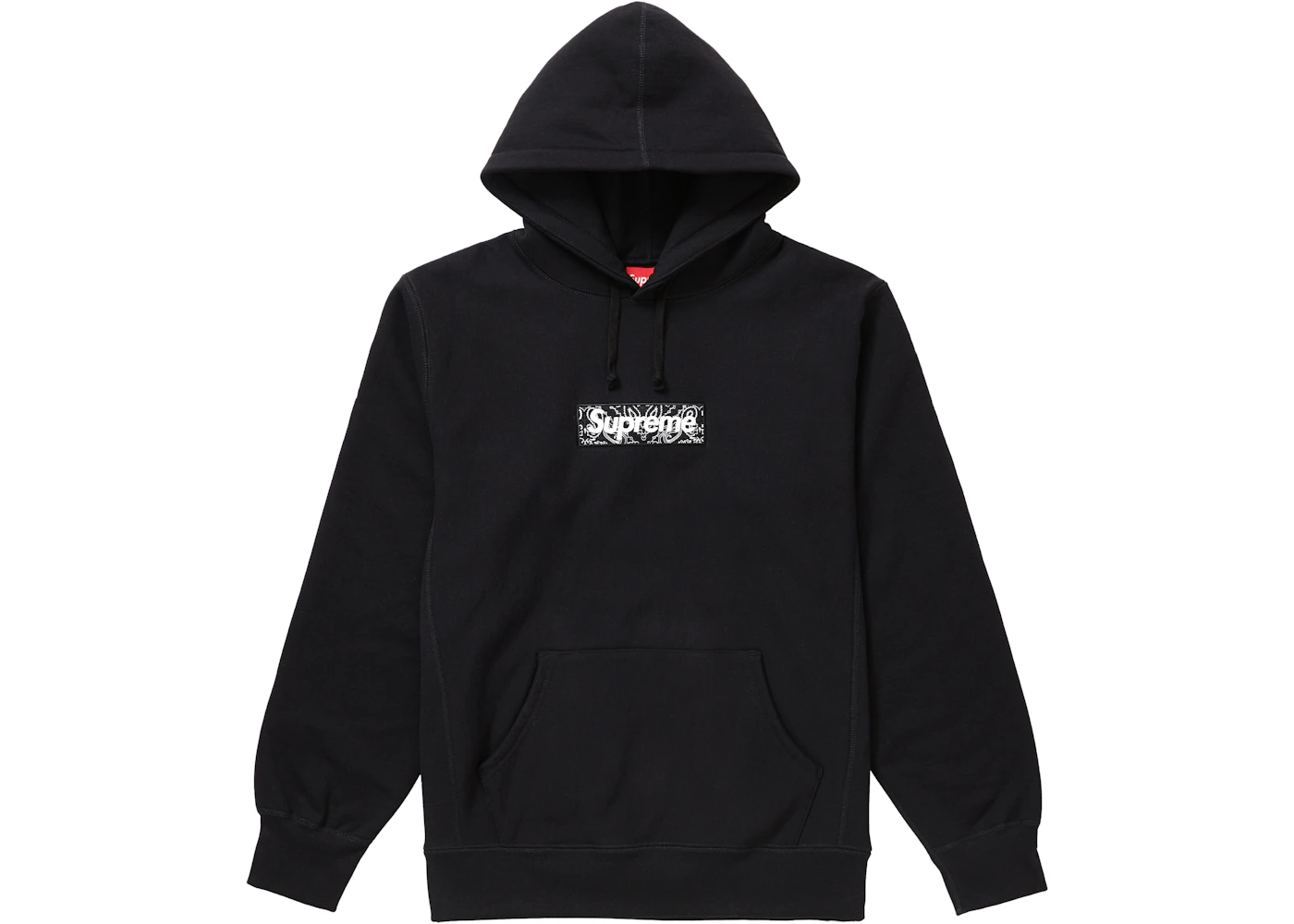 Supreme Bandana Box Logo Hooded Sweatshirt Black Men's FW19 US