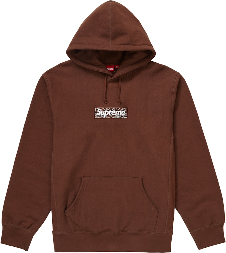 Supreme Bandana Box Logo Hooded Sweatshirt Dark Brown - FW19