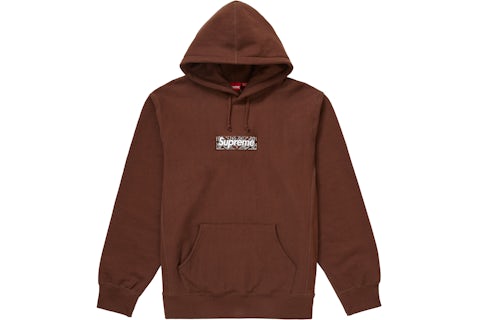Supreme Bandana Box Logo Hooded Sweatshirt Dark Brown Men's FW19