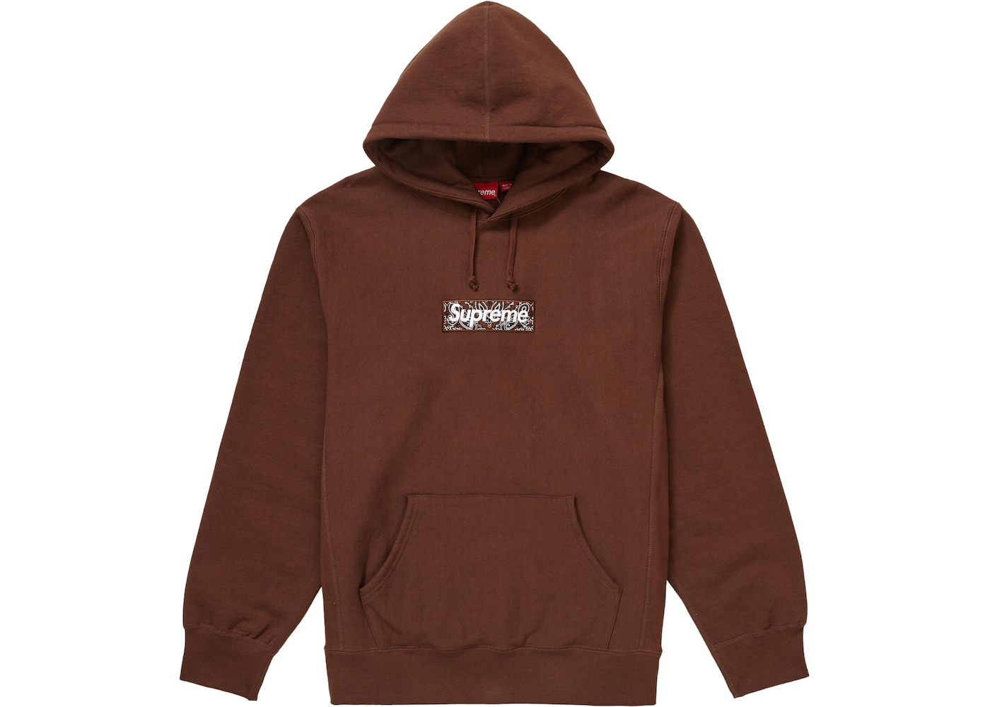 Supreme Bandana Box Logo Hooded Sweatshirt Dark Brown