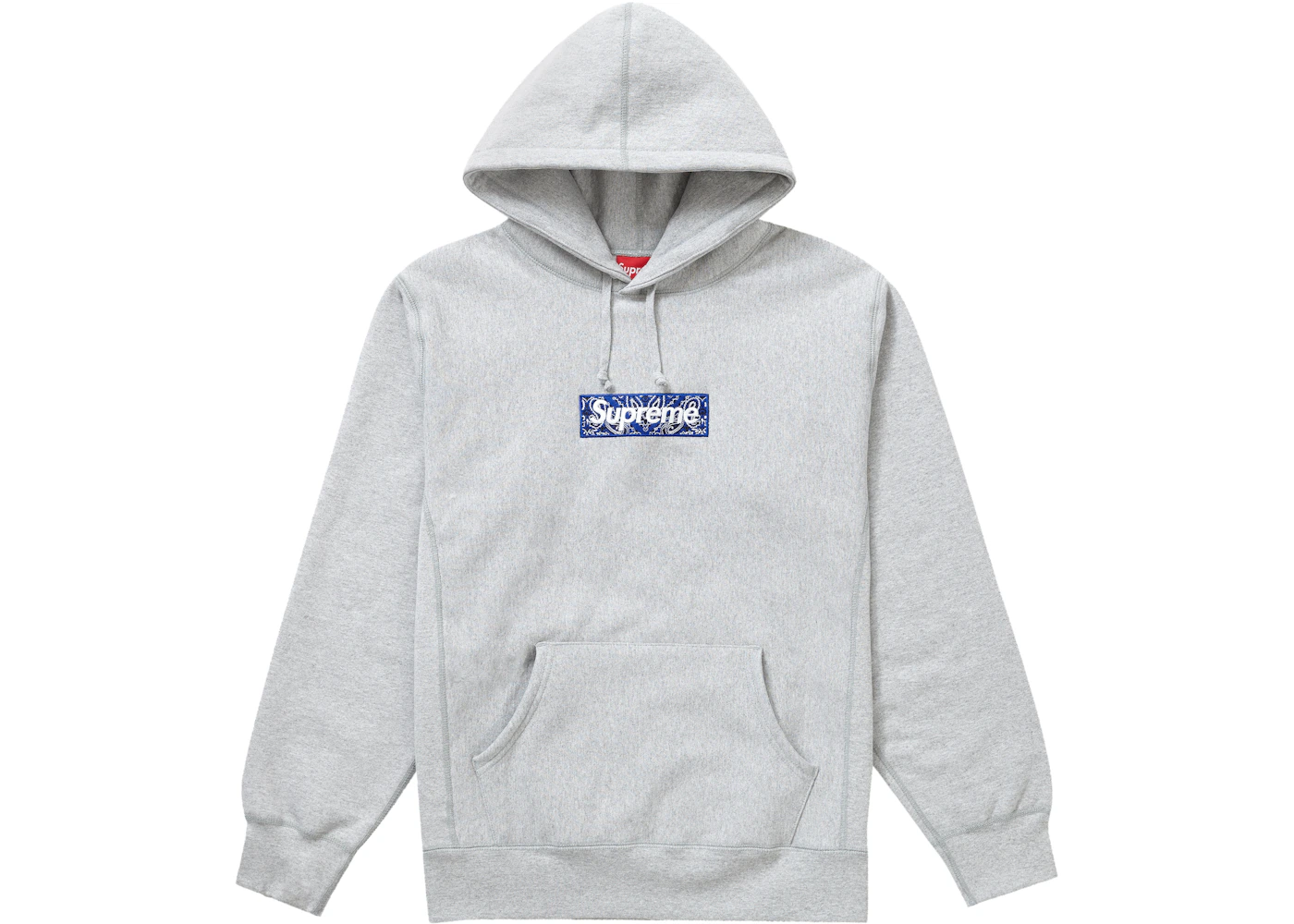 Logo Hoodie Grey Supreme Bandana Box Logo Fw19 Supreme Bandana Box