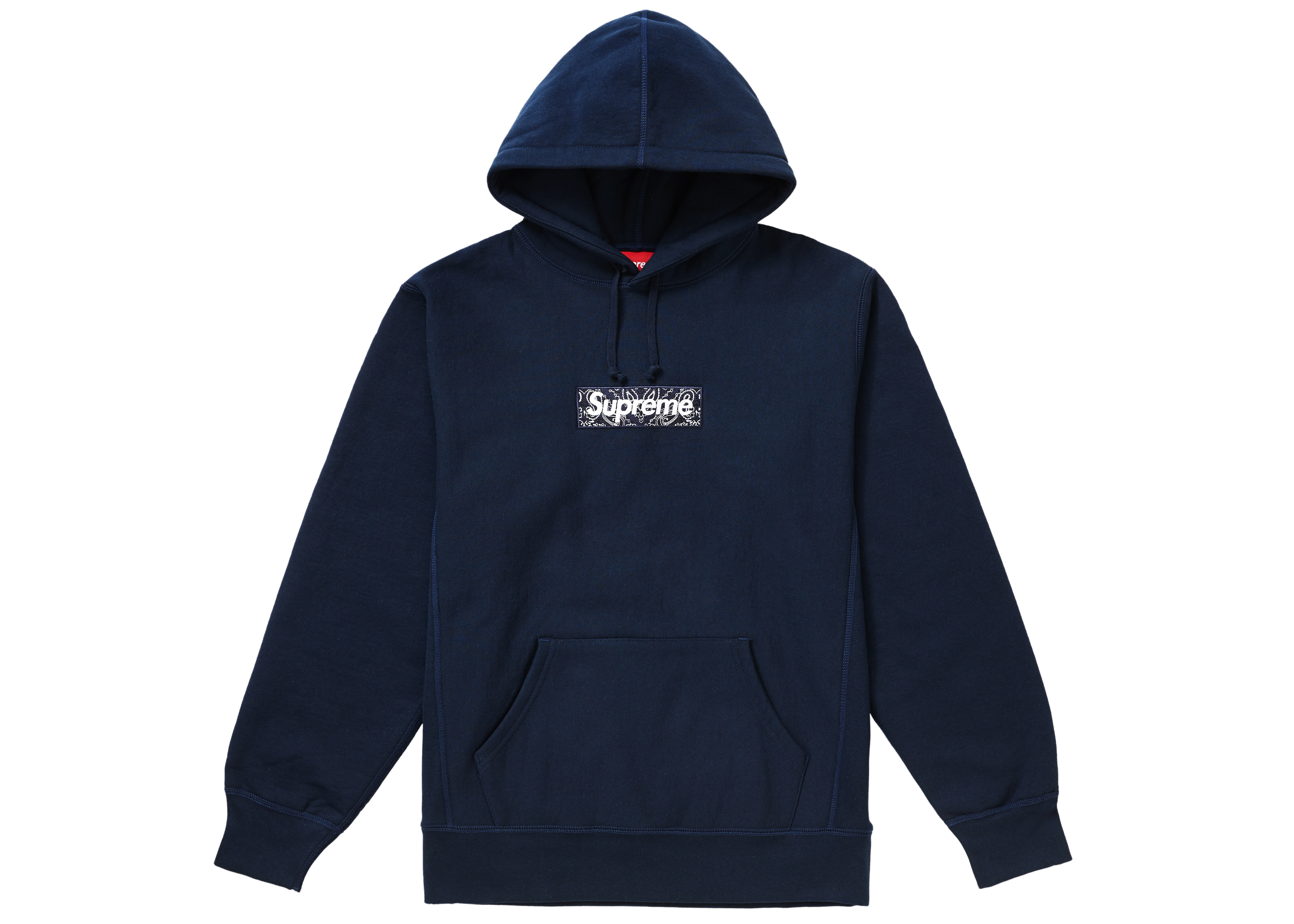 Supreme Bandana Box Logo Hooded Sweatshirt Heather Grey Men's 