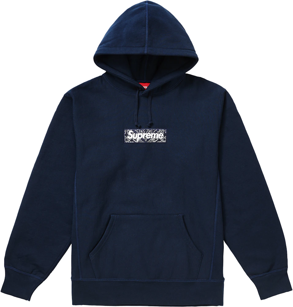 Supreme - Authenticated Box Logo Sweatshirt - Cotton Navy Plain for Men, Never Worn, with Tag