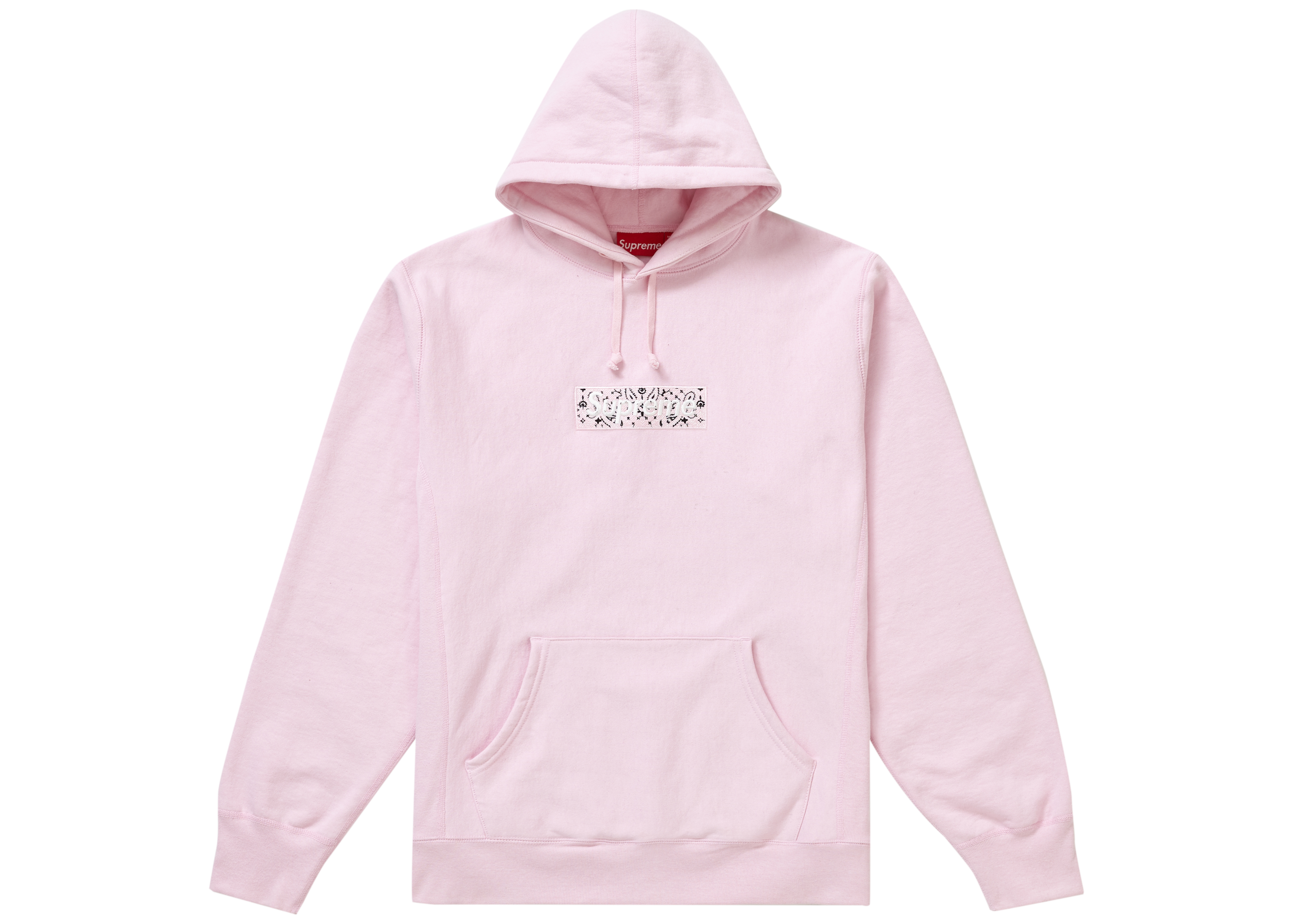 Supreme Bandana Box Logo Hooded Sweatshirt Pink Men's - FW19 - US