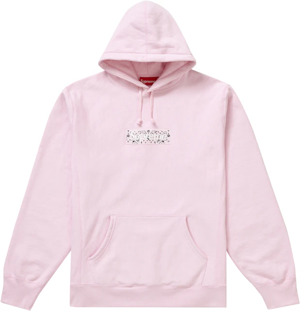 Supreme Bandana Box Logo Hooded Sweatshirt Pink Fw19 Us