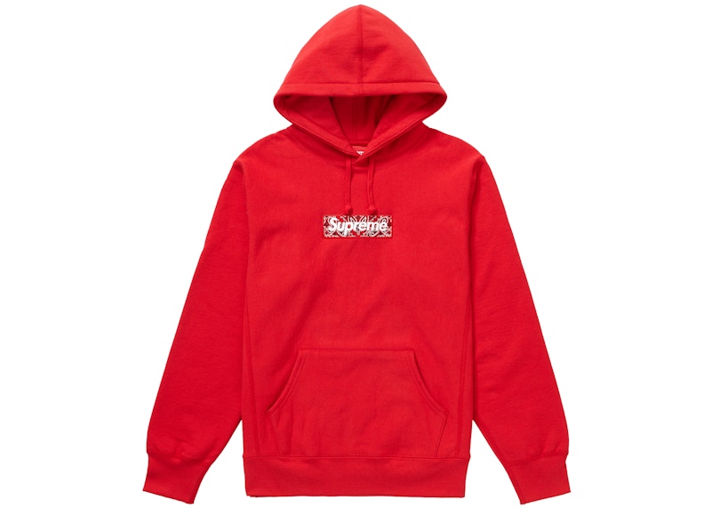 Supreme Bandana Box Logo Hooded red M | labiela.com