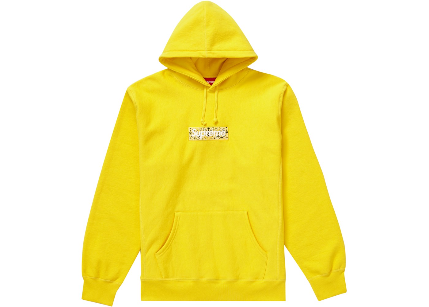 Supreme Bandana Box Logo Hooded Sweatshirt Yellow Fw19 Supreme Bandana Box Logo Hooded Sweatshirt Yellow Fw19