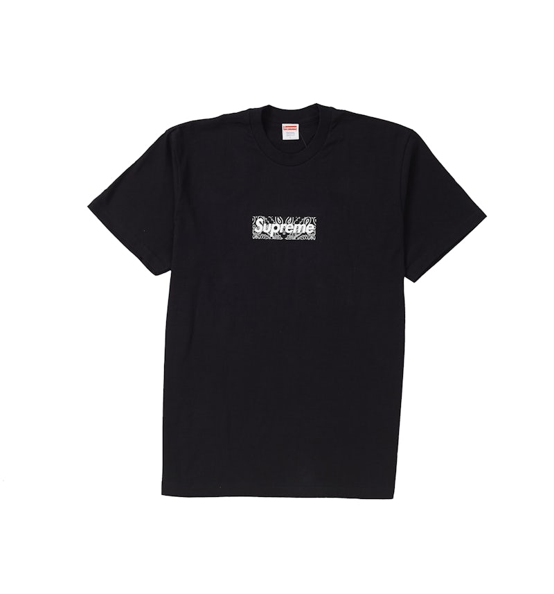 Supreme Bandana Box Logo Tee Black Men's FW19 US