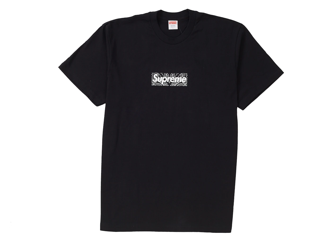 Supreme Bandana Box Logo Tee Black Men's FW19 US - Main Image