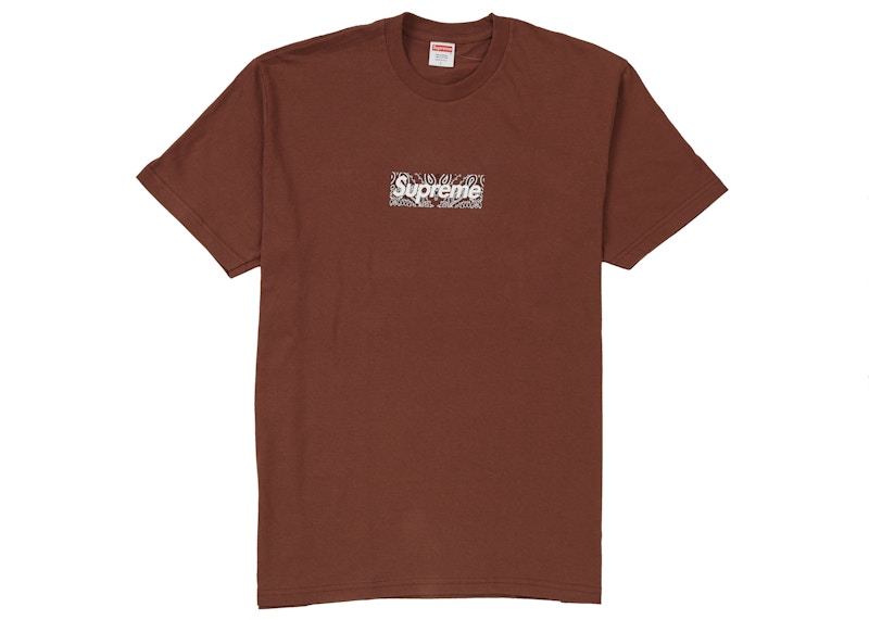 Supreme Bandana Box Logo Tee Brown Men's - FW19 - US