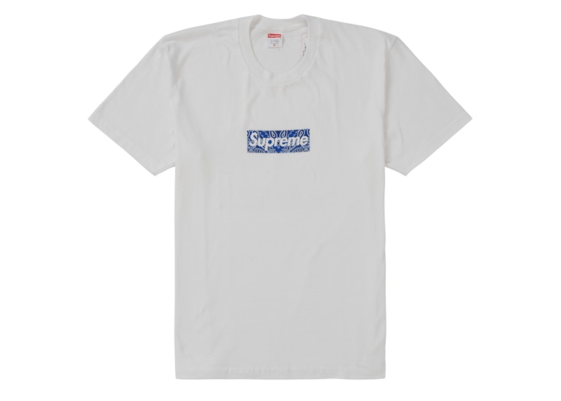 Supreme Bandana Box Logo Tee White Men's - FW19 - GB