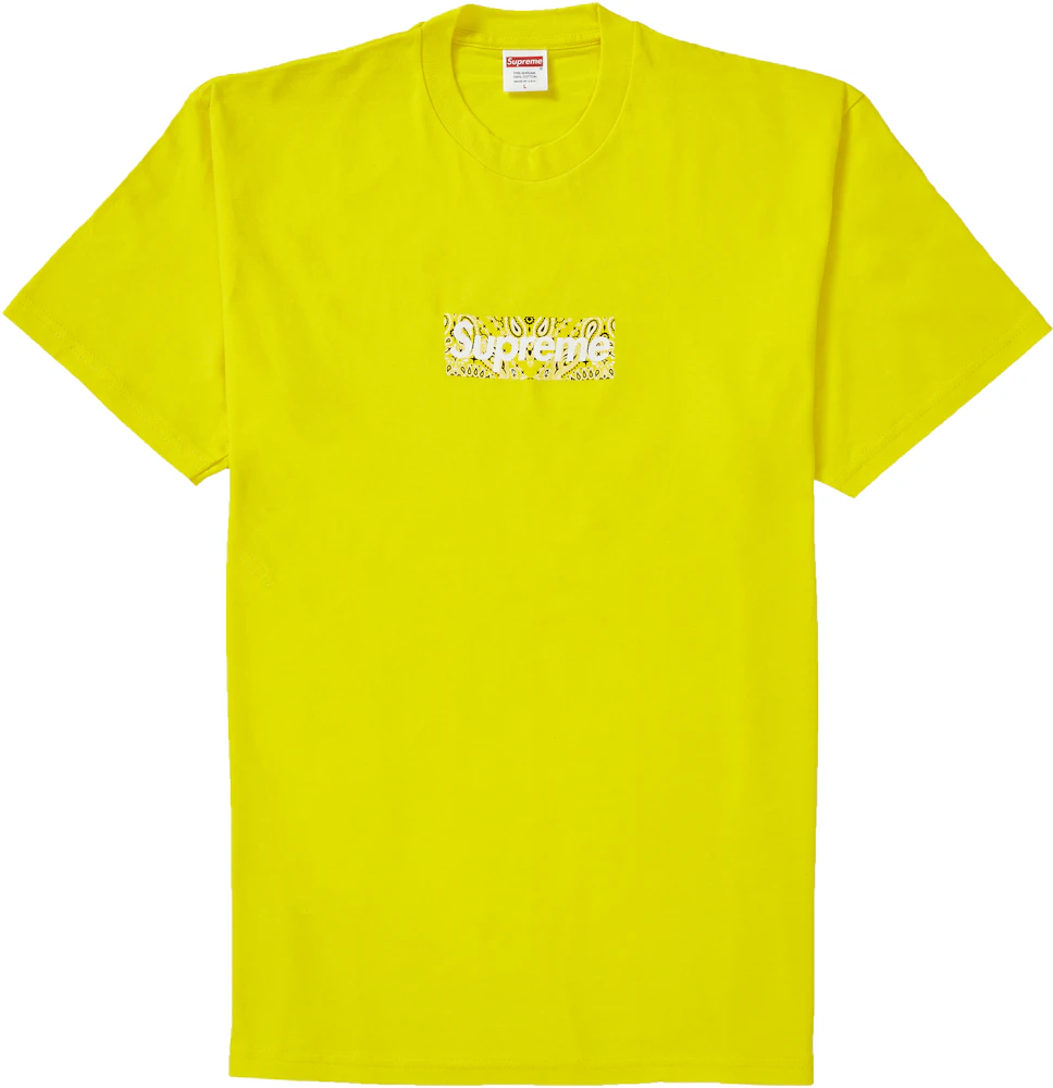 A+ Quality Supreme Bandana Box logo Hoodie Yellow