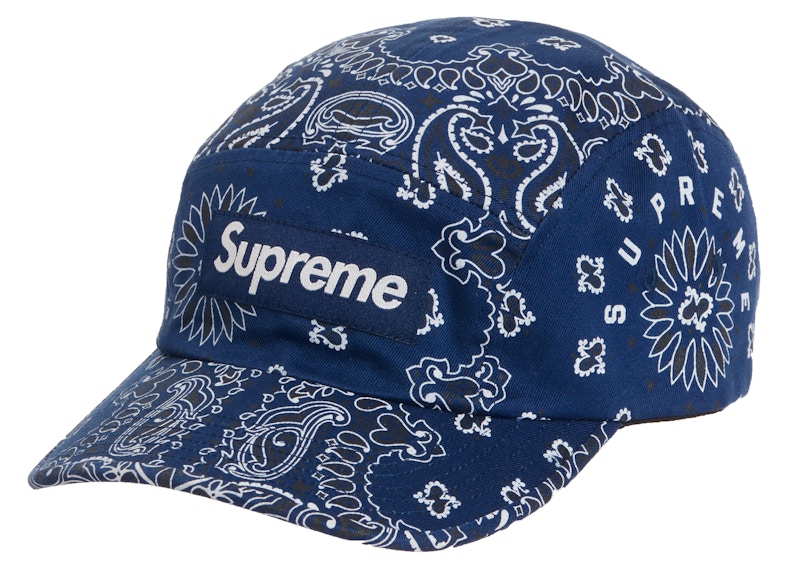 シュプリーム Bandana Camp Cap ネイビー - キャップ