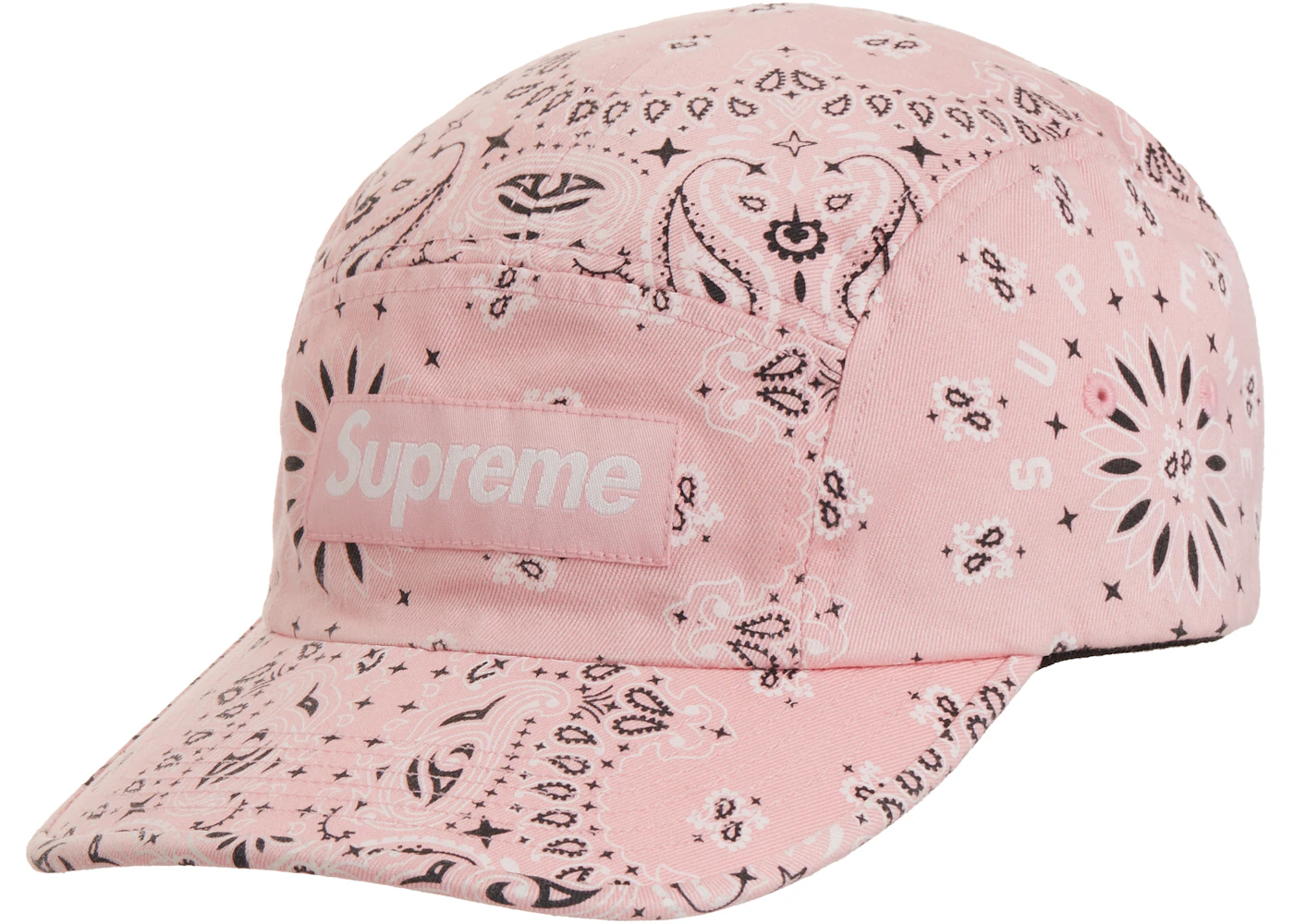Supreme Bandana Camp Cap Pink SS21 US - Main Image