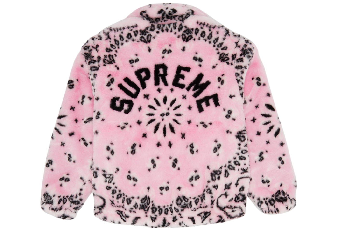 Supreme Bandana Faux Fur Bomber Jacket Pink Men's - SS21 - US